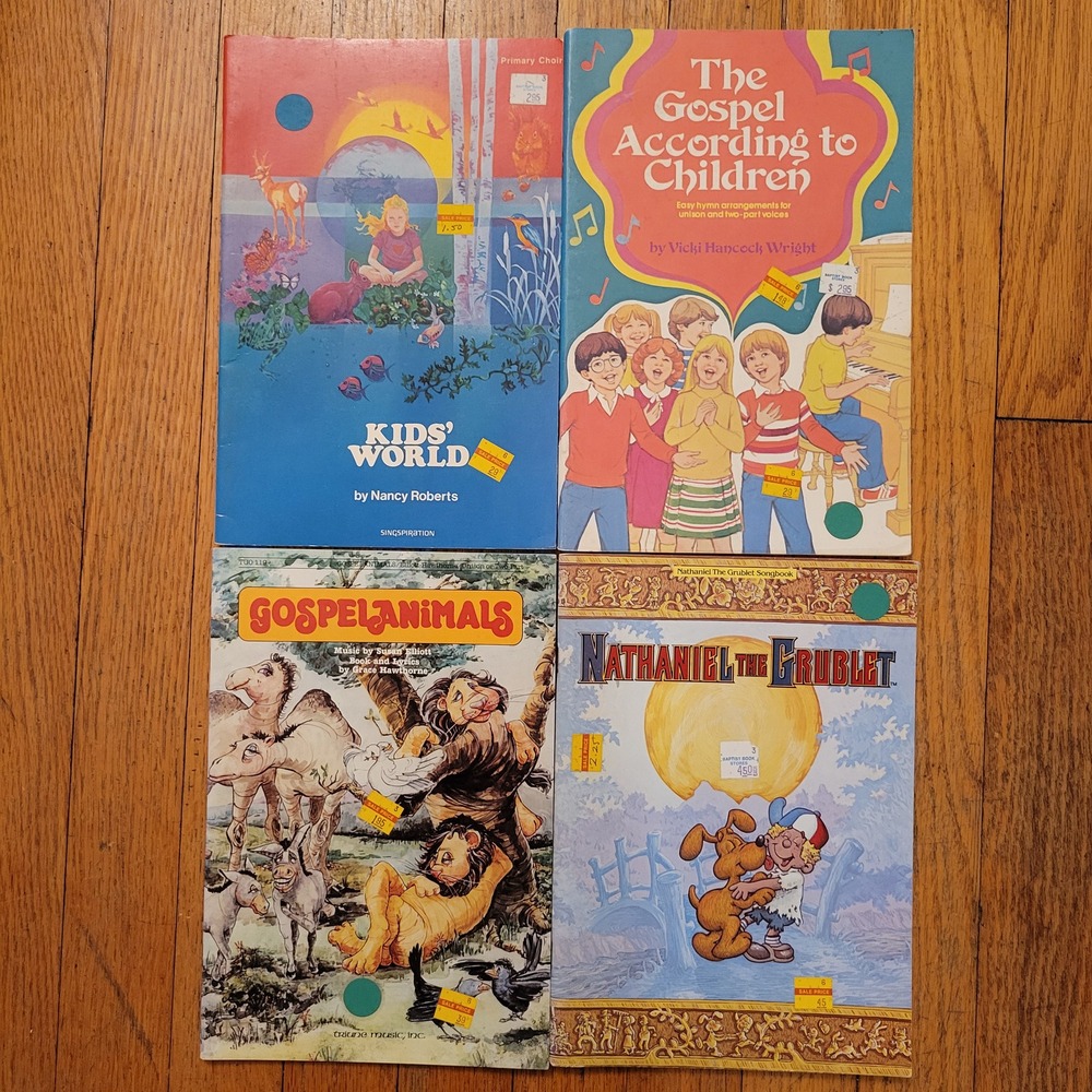 4 Childrens Christian Choir Musical Plays‎ Music Books Set Vintage Church